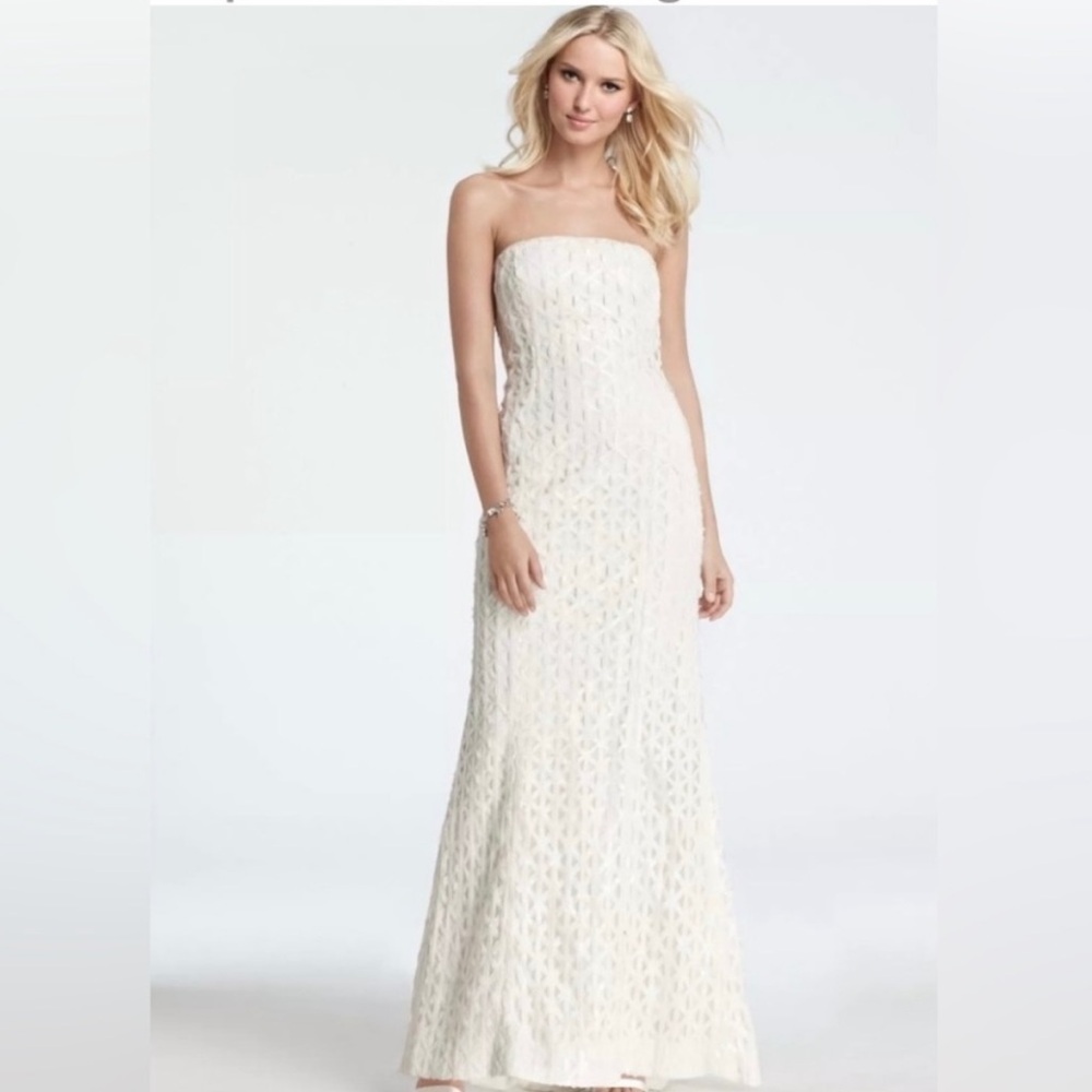 Ann Taylor Strapless White Wedding Dress